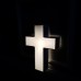 FixtureDisplays® Solar Lighted Cross Powered by God's Sunlight - Perfect Cemetery, Grave, or Home Memorial Decoration for Your Loved One 21153